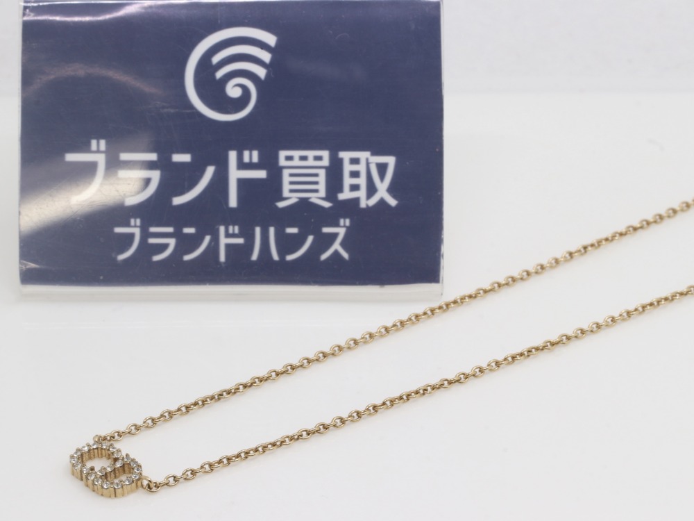 ディオールロゴラインストーンネックレス全体図