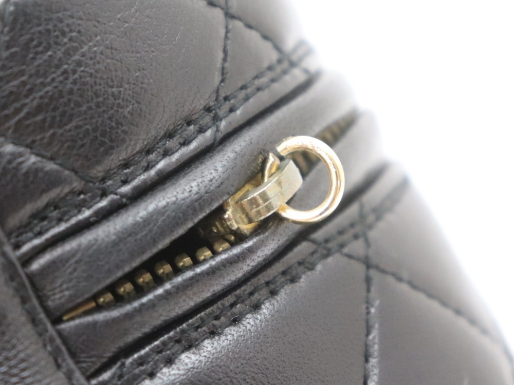 マトラッセラムスキンバニティバッグファスナー