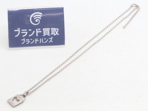 傷有りの銀SV925ジルコニアネックレス