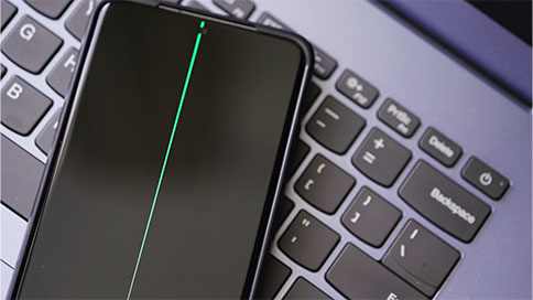 液晶画面の不良のiPhone