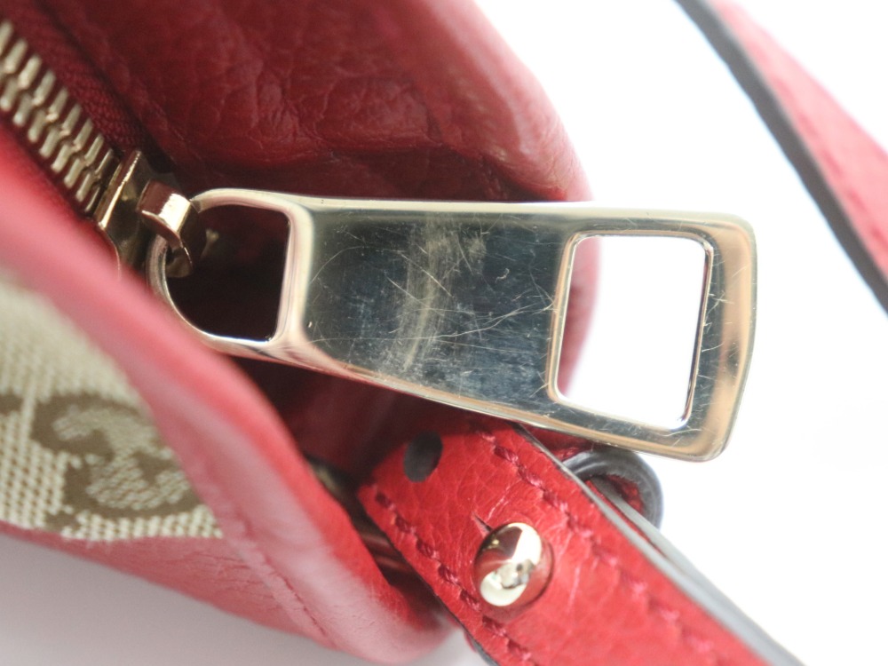 グッチ2WAYハンドバッグファスナー