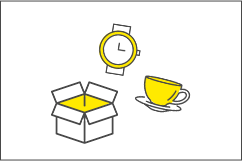 ダンボール時計ティーカップ