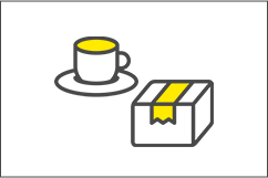 ティーカップソーサと段ボール