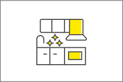 ハウスクリーニングでキッチンのアイコン