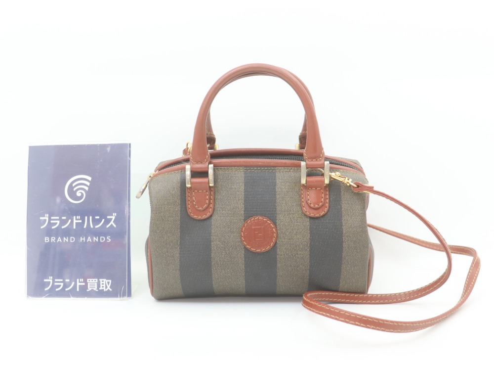 フェンディペカン柄2wayハンドバッグ全体図