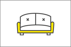 不用品のソファーのアイコン