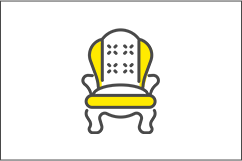 不用品の椅子のアイコン