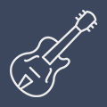楽器のギターのアイコン