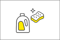 洗剤とスポンジの掃除