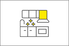 特殊なキッチンの清掃