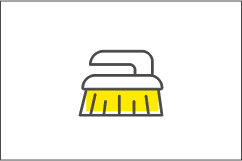 特殊な掃除に使用するブラシ