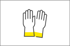 特殊な清掃に使うゴム手袋