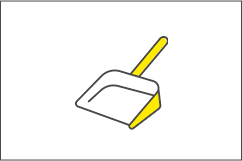 簡単な掃除に使う塵取り