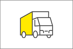 遺品の配送に使うトラック