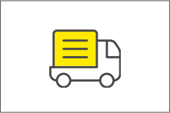 遺品の配送をするトラックのアイコン