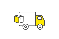 遺品を配送するトラック