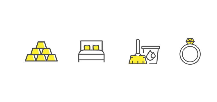 ルイヴィトンと貴金属、時計とダイヤの指輪のイメージ写真