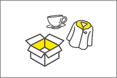 食器と服の仕分け