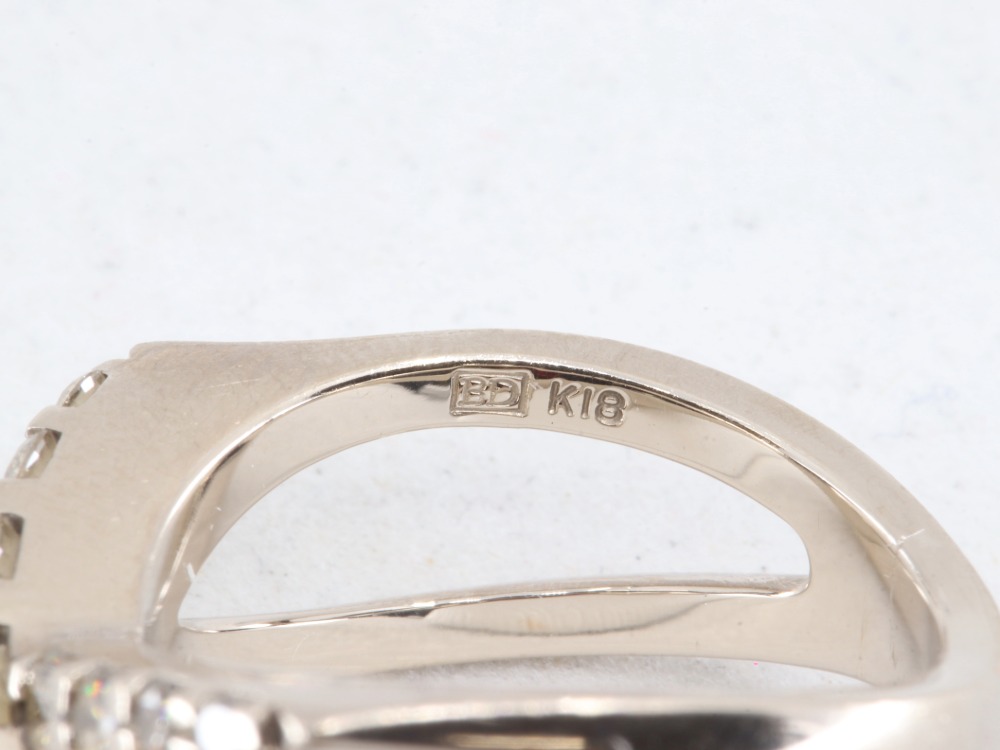 K18ダイヤリング刻印