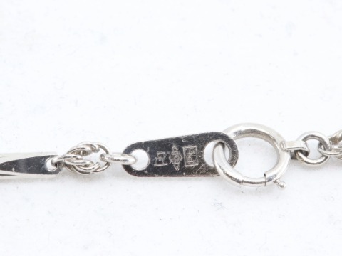 Pt850切子ネックレス刻印