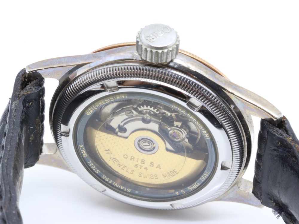 オリスのポインターデイト裏面