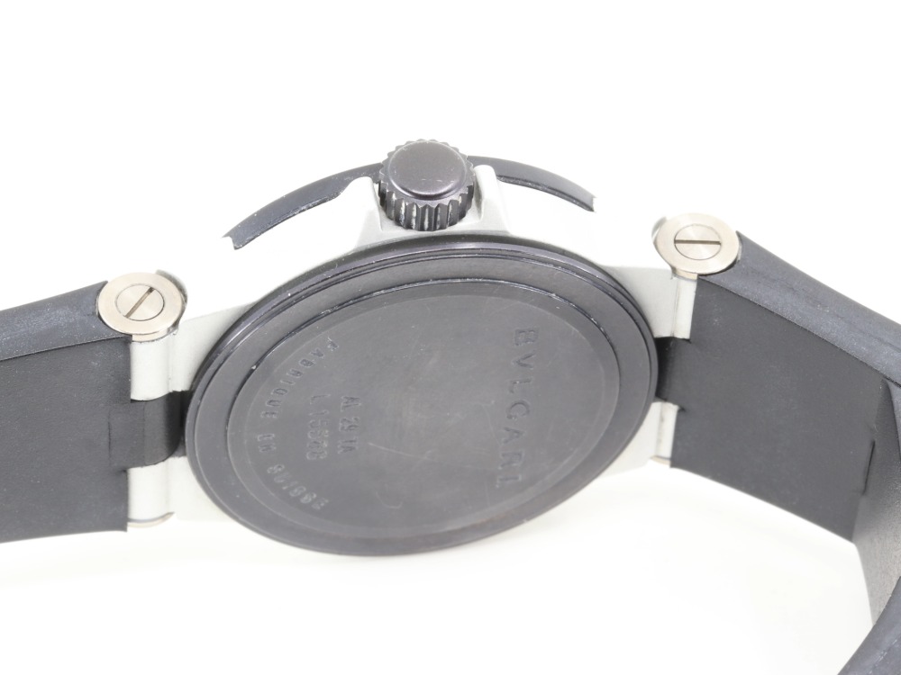 ブルガリアルミニウムクォーツ裏蓋