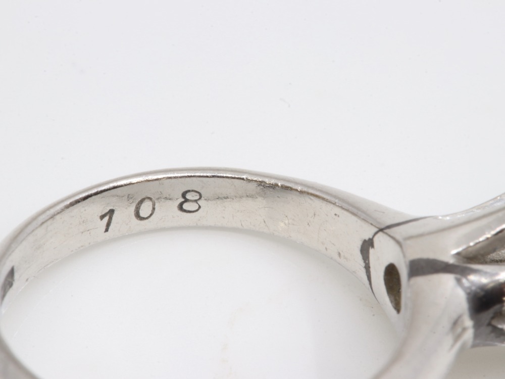 プラチナPmダイヤモンドリング刻印１