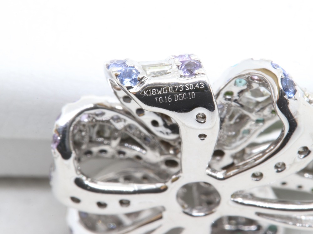 K18WGダイヤモンドトップ背面