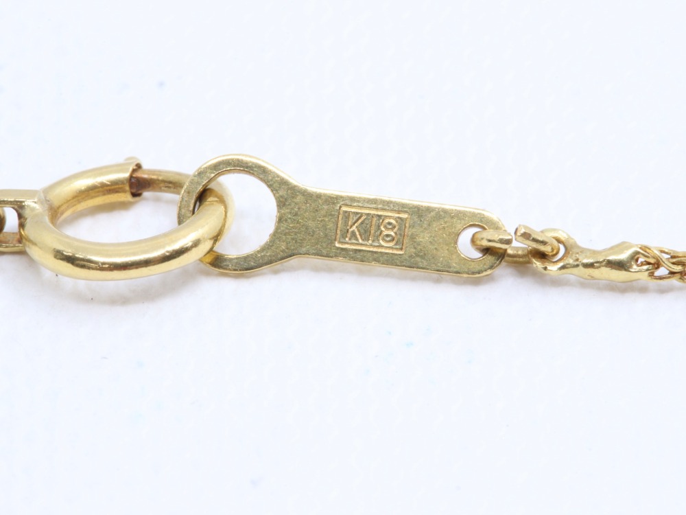 K18(18金)のネックレス刻印