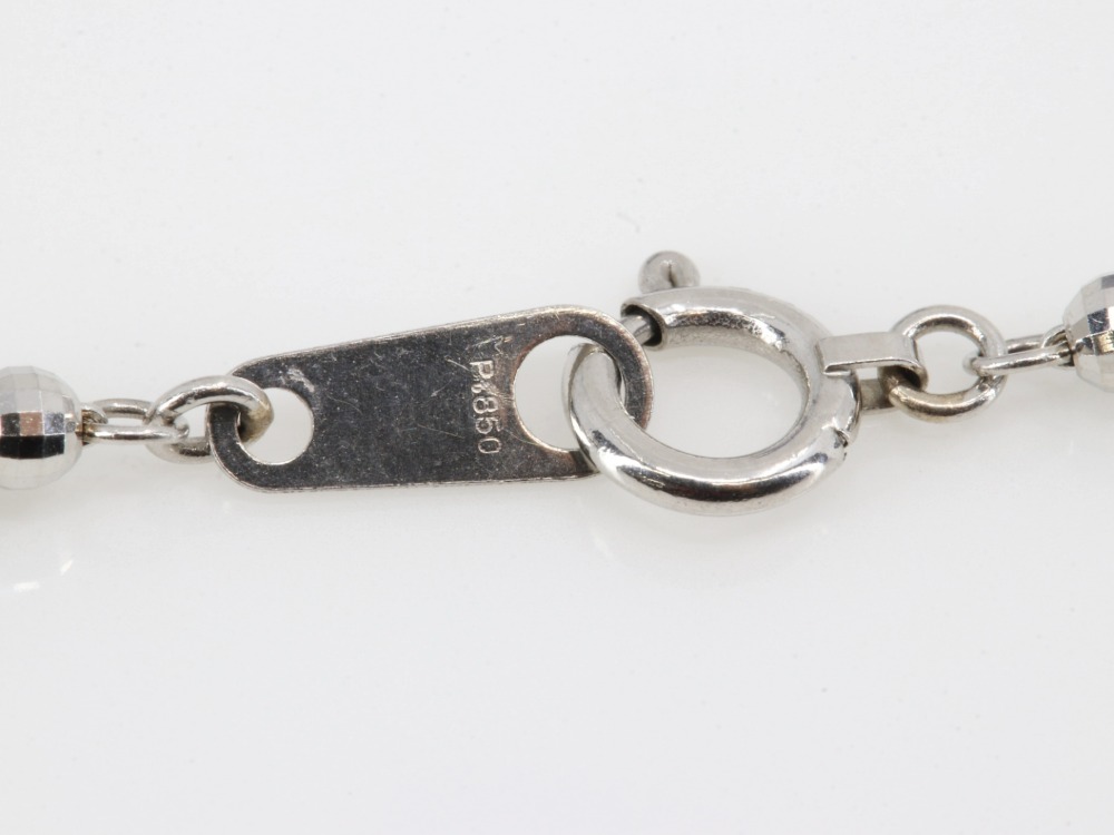 プラチナ850ネックレス刻印