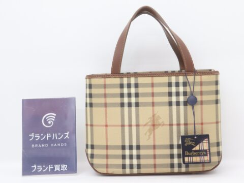 梅田茶屋町店でバーバリートートバッグを1万5千円で買取しました