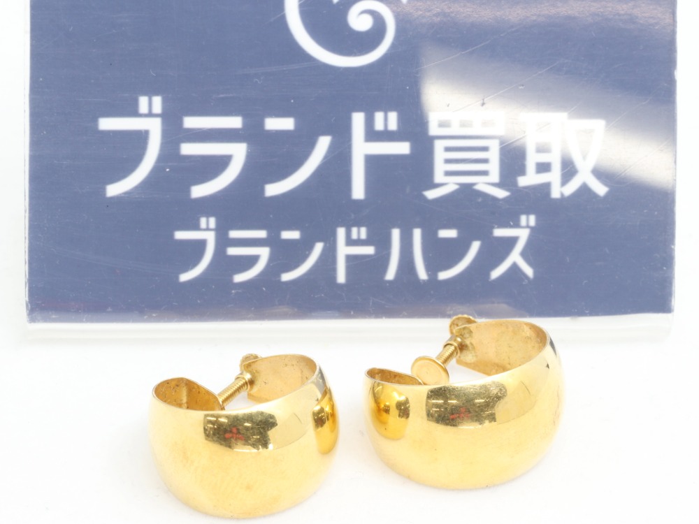 ヴィンテージ 遺品整理 K18 18金？ イヤリング 昭和レトロ 色石 