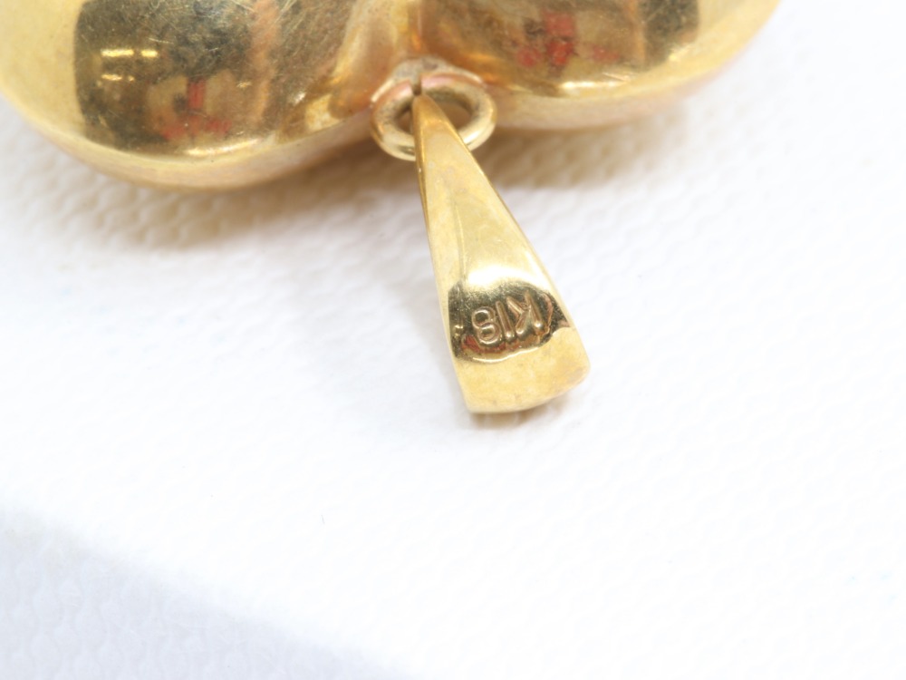 K18(18金)ハートトップ刻印