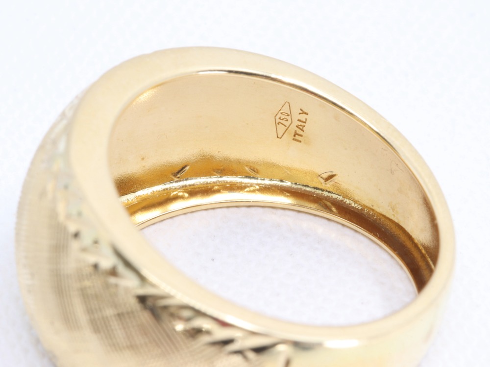 K18(18金)リング刻印