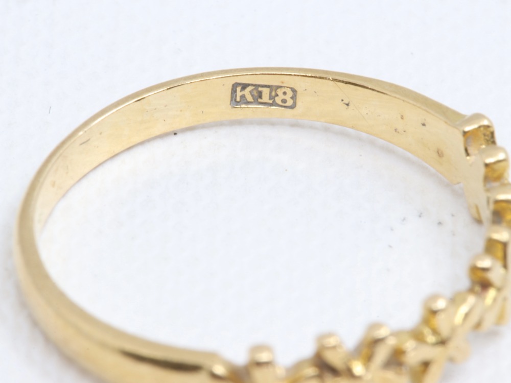 K18(18金)指輪刻印
