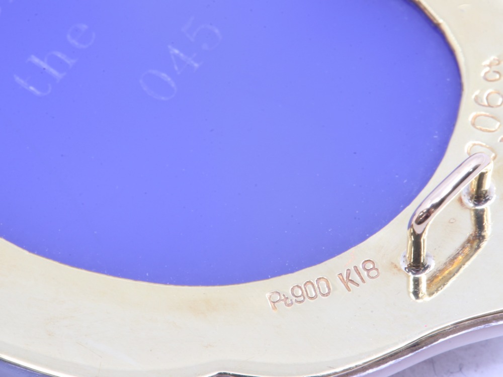 K18PT900ブローチ刻印