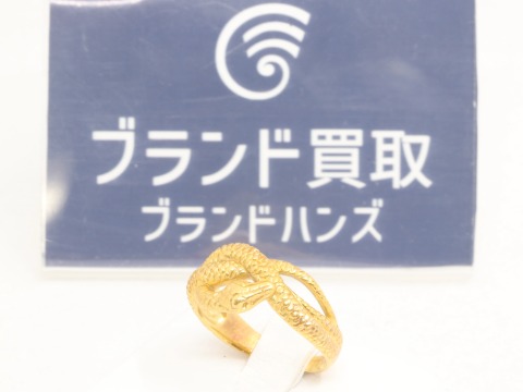 K18YGスネークリング