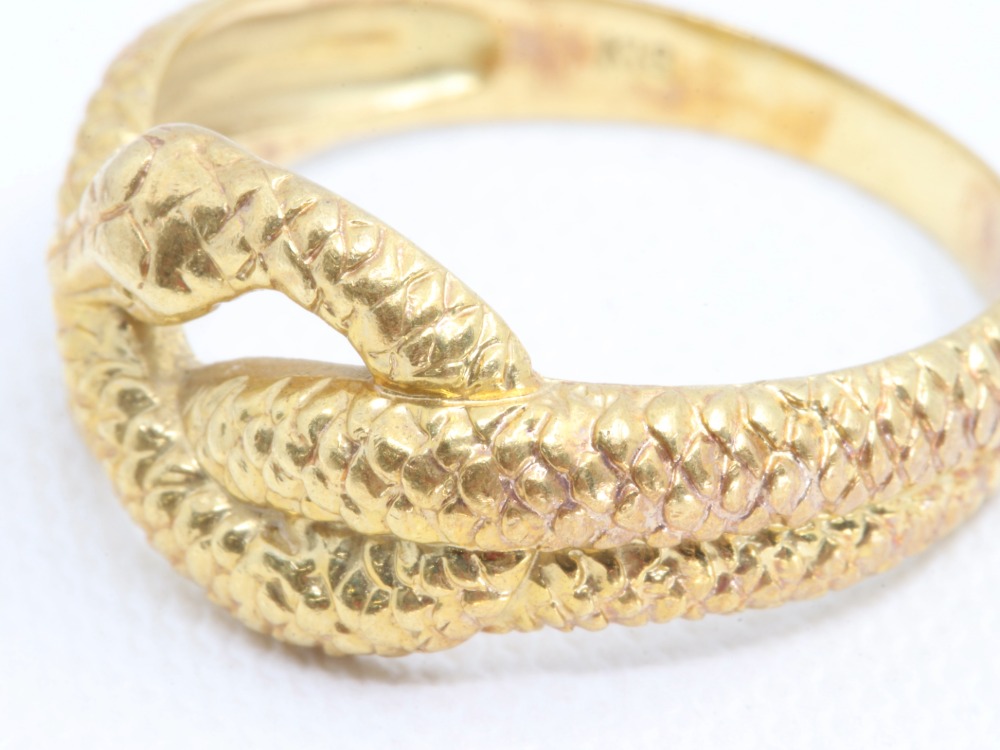 K18YGスネークリングダメージ