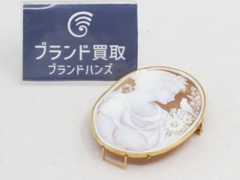 K18のカメオブローチ