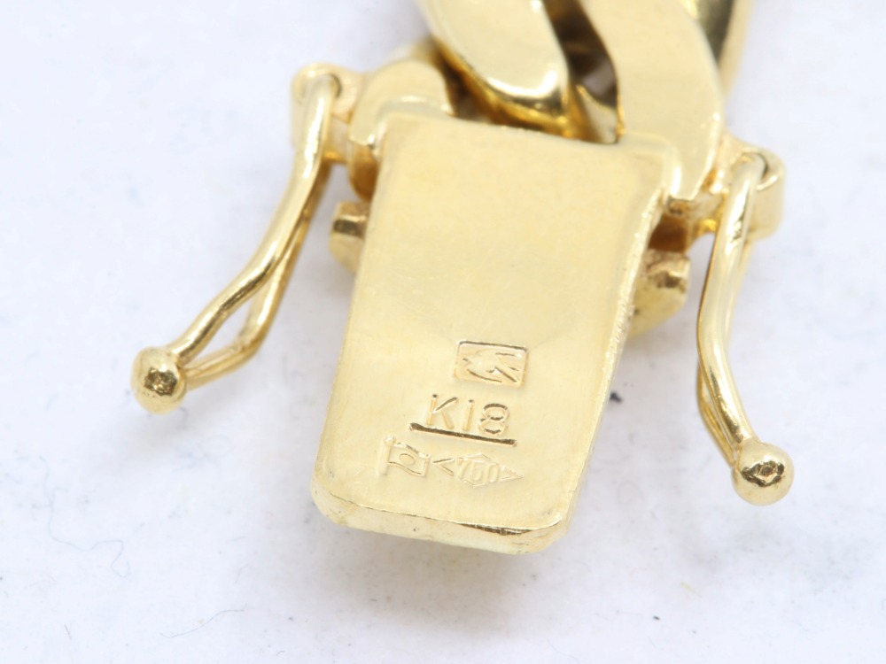 K18のブレスレット刻印