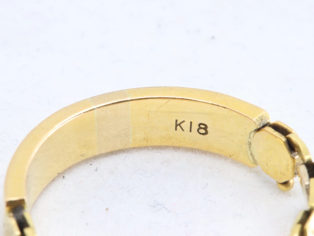 K18デザインリング3.3g刻印