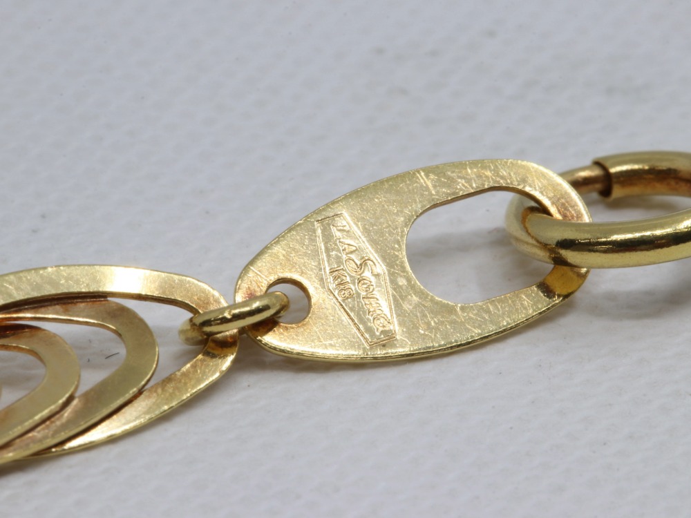 K18ネックレス刻印