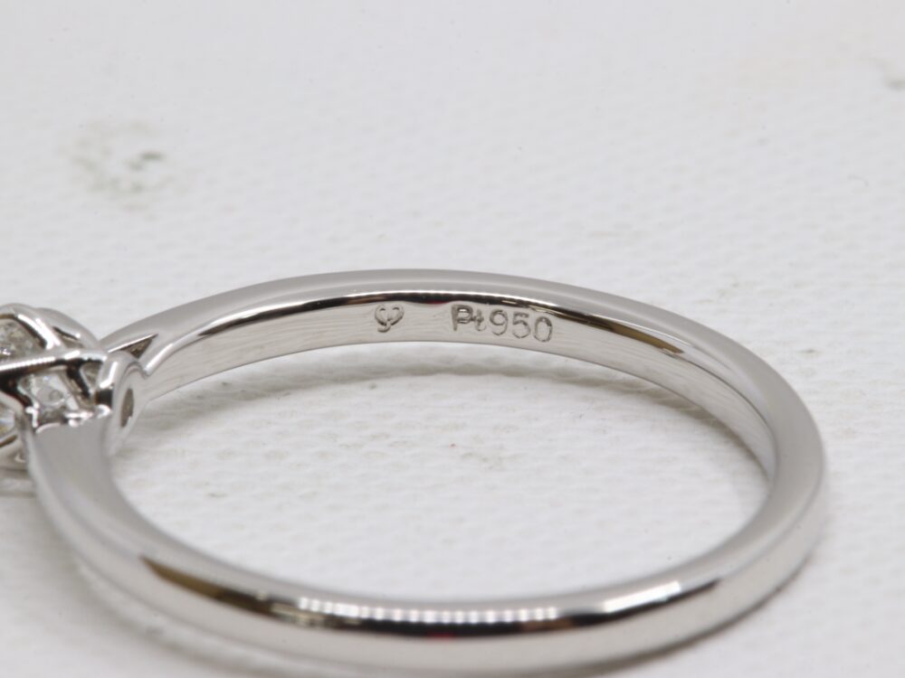 PT950ダイヤリングPT刻印