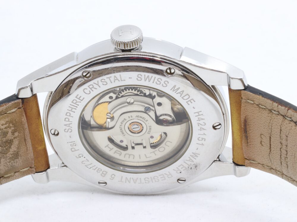 ハミルトンジャズマスター時計裏蓋