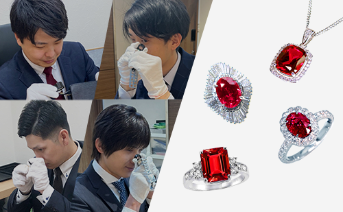 ブランドハンズの鑑定士とルビーの指輪リングとネックレス
