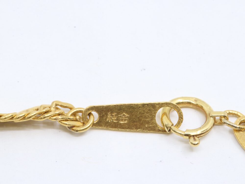 24金のネックレス刻印