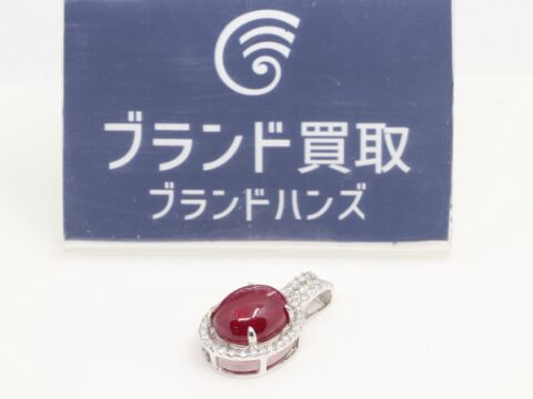 K18WGルビーダイヤトップ