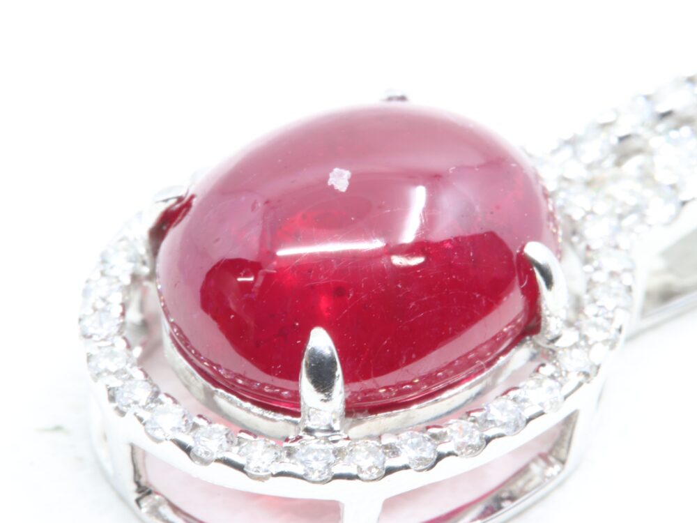 K18WGルビーダイヤトップアップ