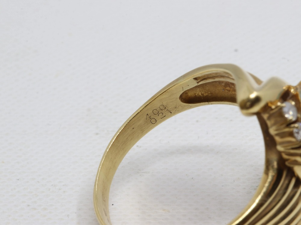 K18のアクアマリンリング刻印2