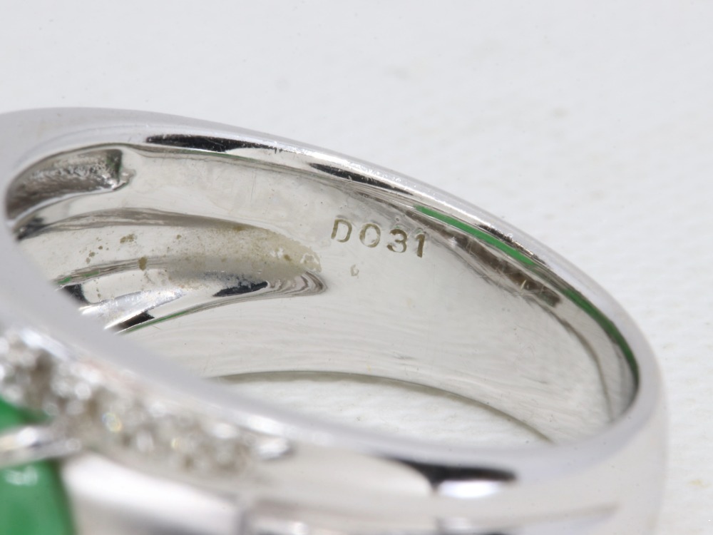 K18ジェダイトリング刻印